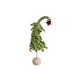 Figure | Green Felt Tree | Swoop Top + Ball Base