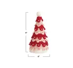 Figure | Felt Tree | Pink + Red Scallops
