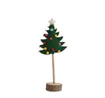Figure | Felt Tree 15" | Dark Green + Poms + Star