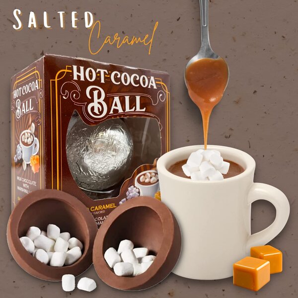CandyHot Cocoa BallSalted Caramel Milk Chocolate w/Marshmallow PLENTY Mercantile & Venue