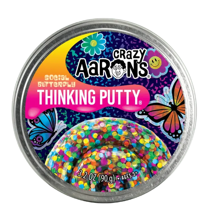 Thinking Putty Tin | Social Butterfly | 4" Full Size