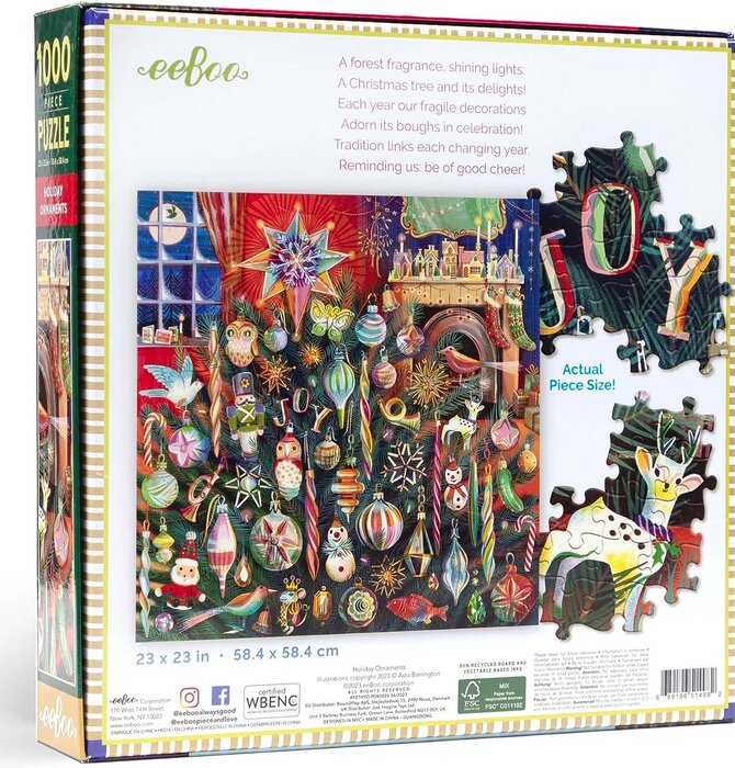 Puzzle | 1000-Piece | Holiday Ornaments