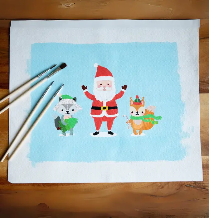 Kit | Paint-by-Numbers Kids | Santa & Friends