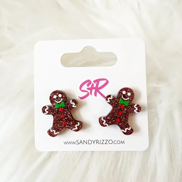 Sandy + Rizzo Earrings | Stud | Gingerbread Man