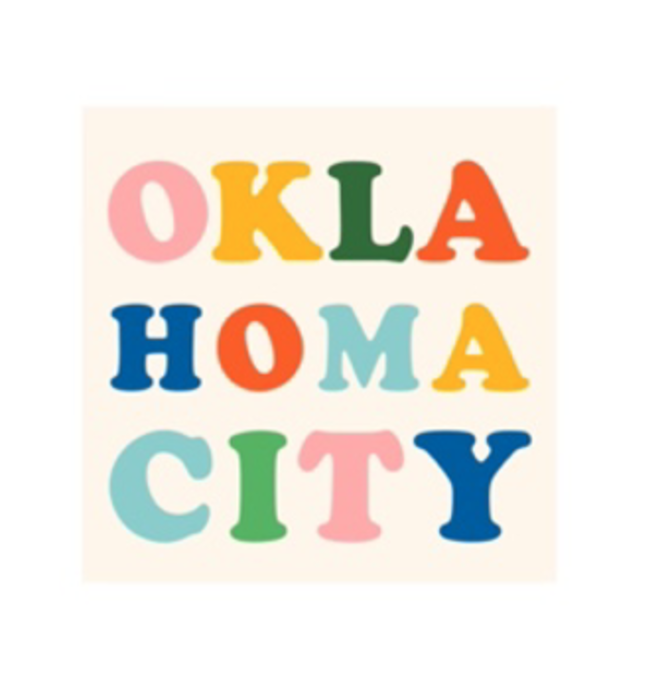 Sticker | Oklahoma City | Colorful Letters