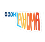 Sticker | Oklahoma | Bubble Thunder Colors