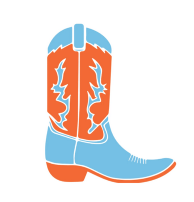 Sticker | Iconic Boot | Orange & Blue