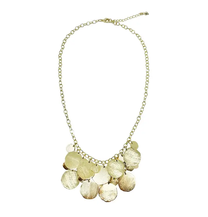 Necklace | Cascading Discs | Gold