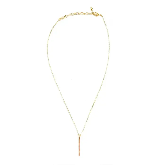 Necklace | Dangling Bar Pendant | Gold