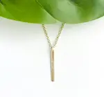 Necklace | Dangling Bar Pendant | Gold