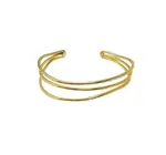 Bracelet | Cuff | Layered Waves | Gold