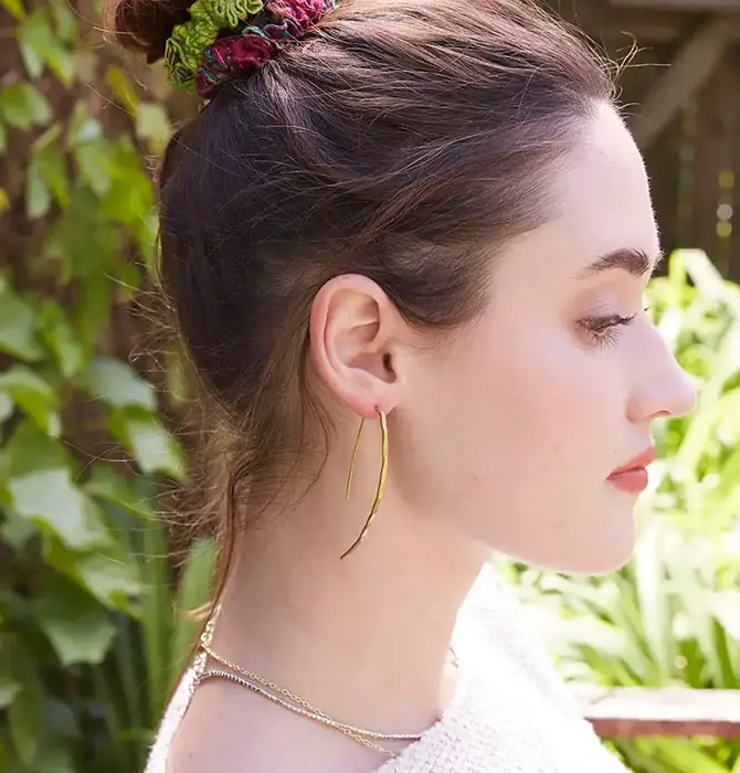 Earrings | Leila Linear | Gold