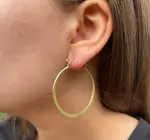 Earrings | Organic Hoops | Gold