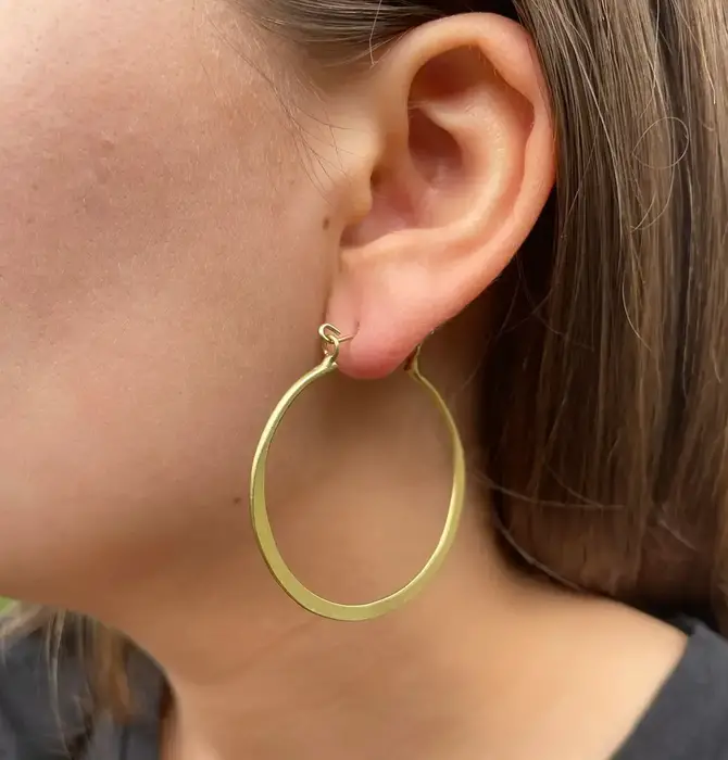 Earrings | Organic Hoops | Gold