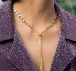 Necklace| Lariat Bolo Floral | 18KGP