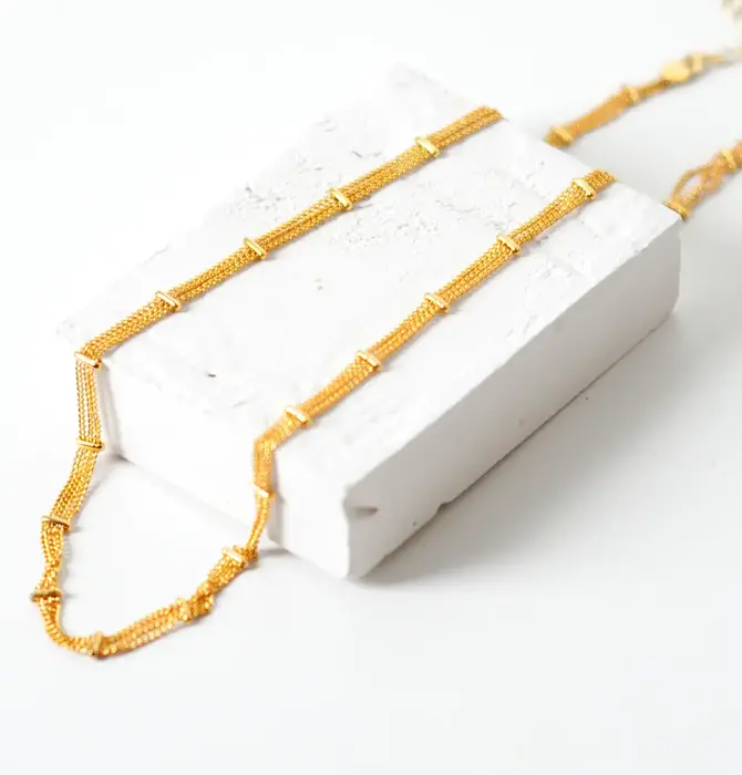 Necklace | 24KGP | Clayton Satellite Chain