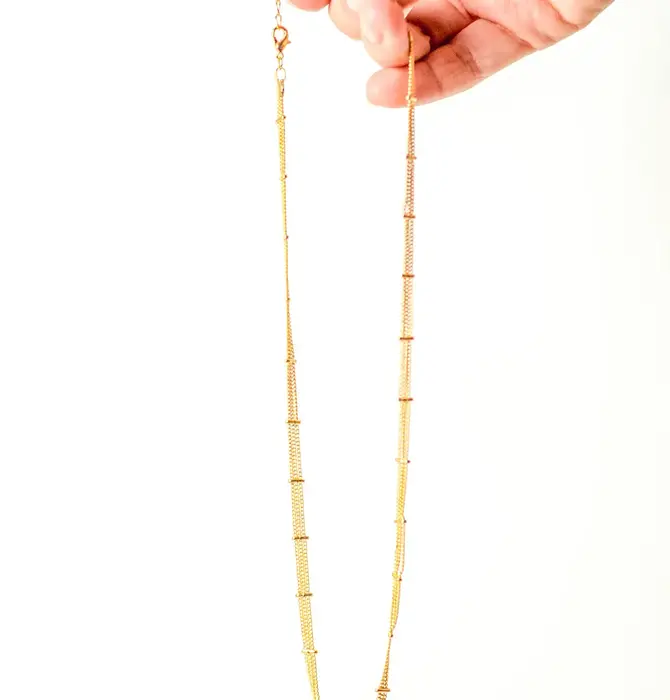 Necklace | Clayton Satellite Chain | 24k Gold Plated