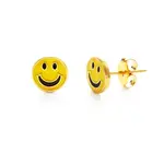 Earrings | Stud | 70's Smiley Face | 14KGP