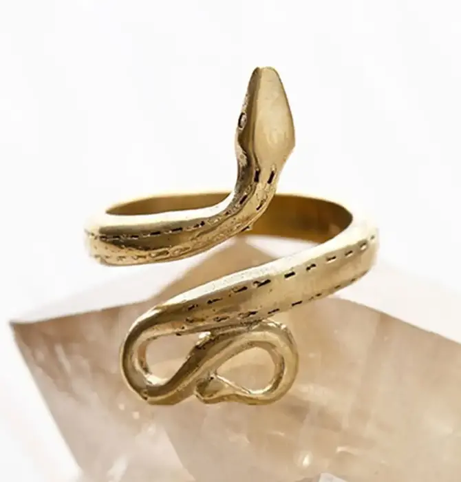 Ring | Golden Serpent | Size 6-8 (Adjustable)