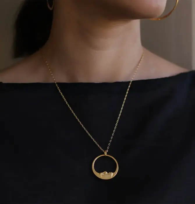 Necklace | La Lune | 14K Gold Plate