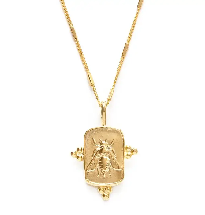 Necklace | Queen Bee Medallion | 14K Gold Plate