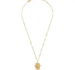 Necklace | Queen Bee Medallion | 20" Chain | 14KGP