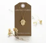 Necklace | Queen Bee Medallion | 20" Chain | 14KGP