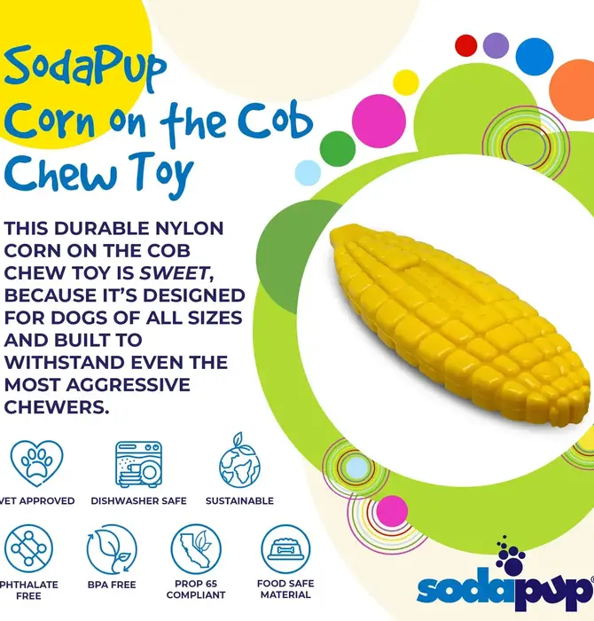 Dog Toy | Nylon Corn on the Cob | MED/LG