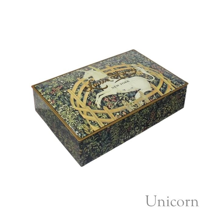 Candy | 12-Piece Chocolate Tin | Unicorn Rests in a Garden (Met Museum)