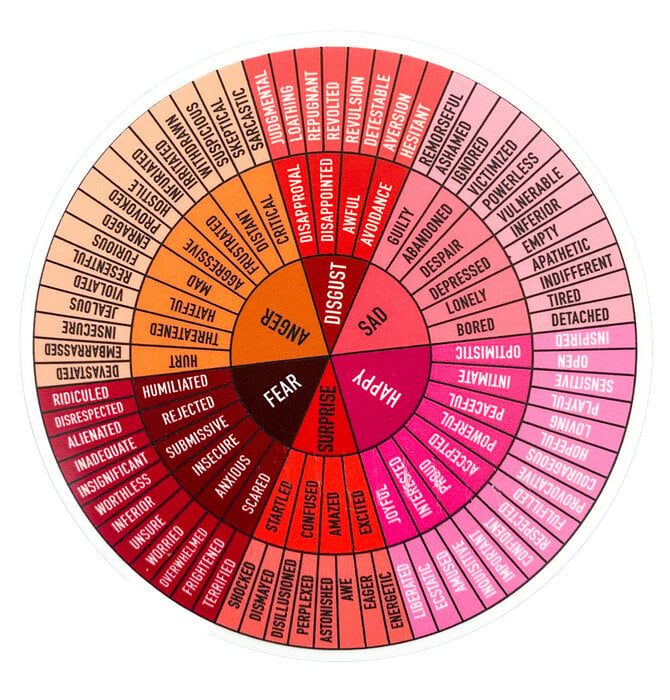 Sticker | Feelings Wheel | Pinks