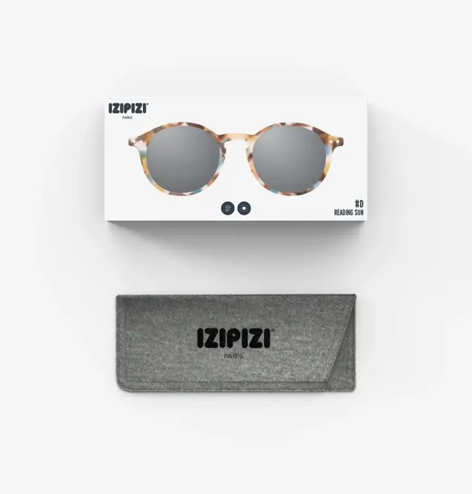 Sunglasses Readers | #D Round | Blue Tortoise