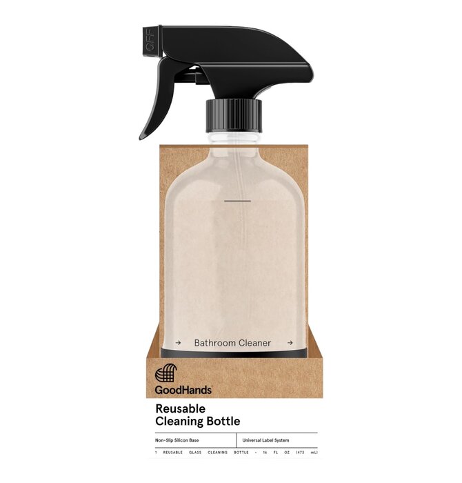 Glass Spray Bottle | 16oz Cleaning | Silicone Base