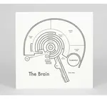 Art Print | Letterpress | 8" x 8" | Brain