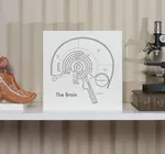 Art Print | Letterpress | 8" x 8" | Brain