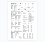 Art Print | Letterpress | 11.5" x 17" | Kitchen Chart