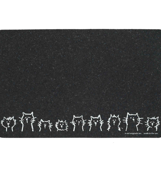 Petmat | Recycled Rubber | Cats in a Row