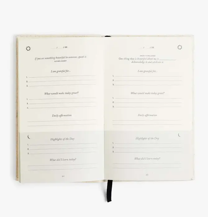 Book | Five Minute Journal | Daily Gratitude | Black