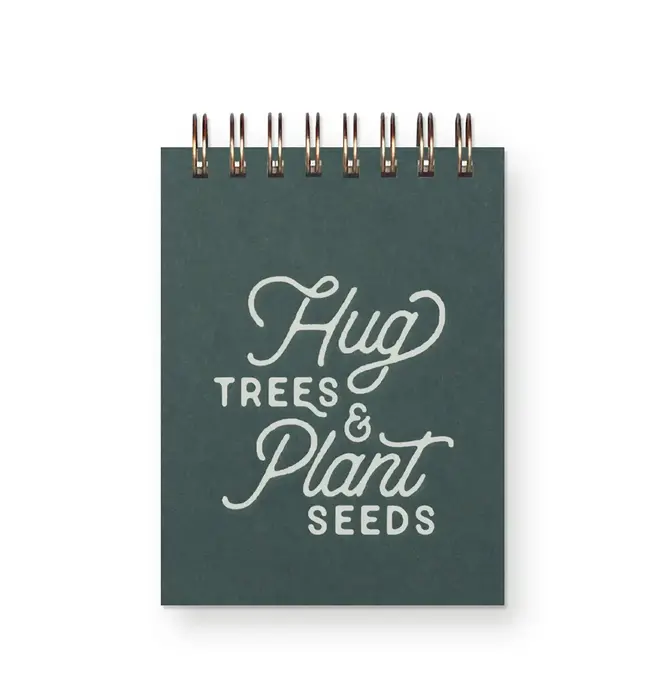 Notebook | Mini Jotter | "Hug Trees..." | Forest Green