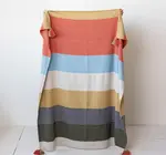 Throw | Recycled Cotton | Stripes & Corner Tassels