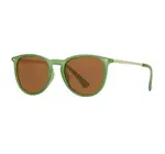 Sunglasses | "Aire" | Sage Green + Gold/Gradient Grey Polarized