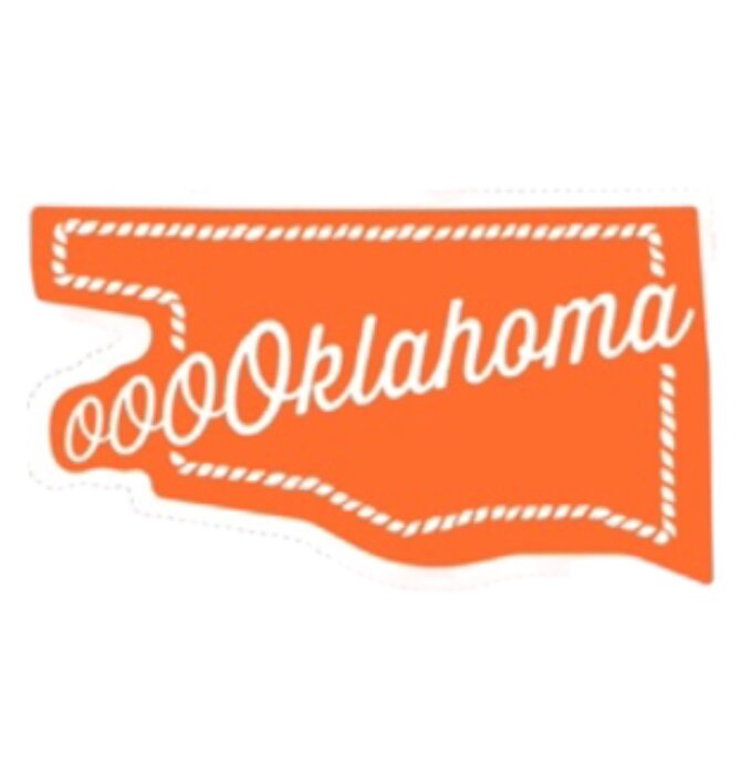 Sticker | Oklahoma | Rope Orange