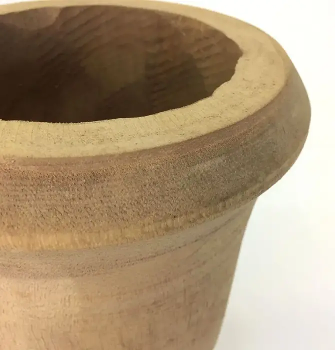 Vase | Footed | Hand-Carved Paulownia Wood