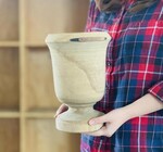 Vase | Footed | Hand-Carved Paulownia Wood