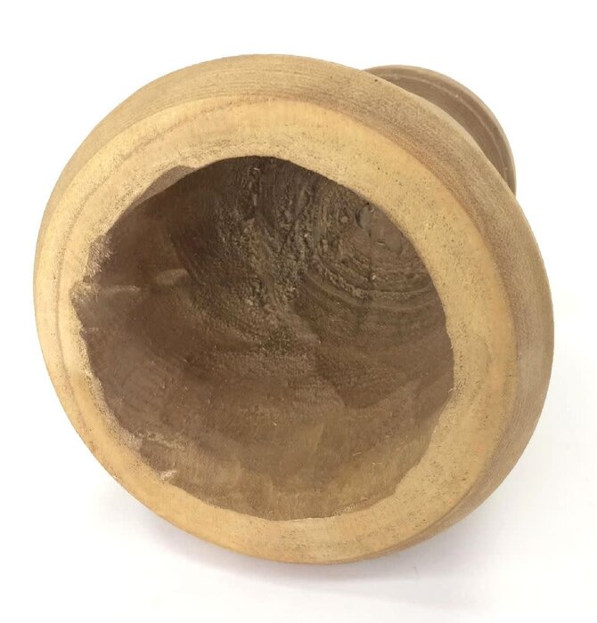 Vase | Footed | Hand-Carved Paulownia Wood