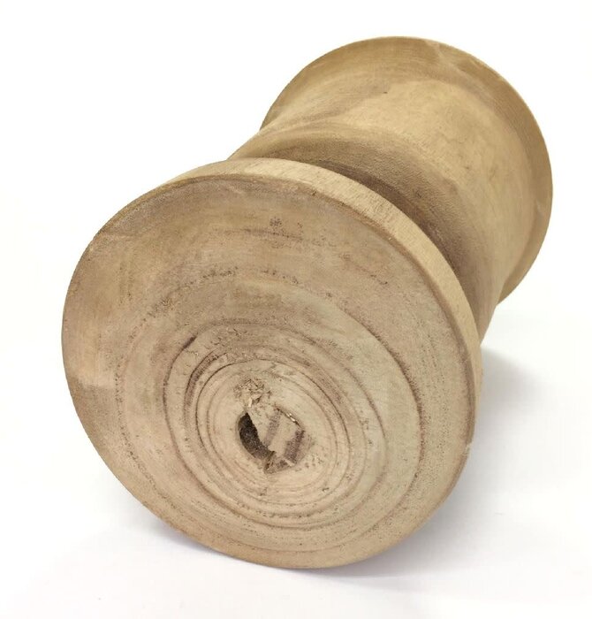 Vase | Footed | Hand-Carved Paulownia Wood