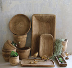 Vase | Footed | Hand-Carved Paulownia Wood
