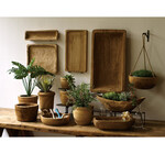 Vase | Footed | Hand-Carved Paulownia Wood