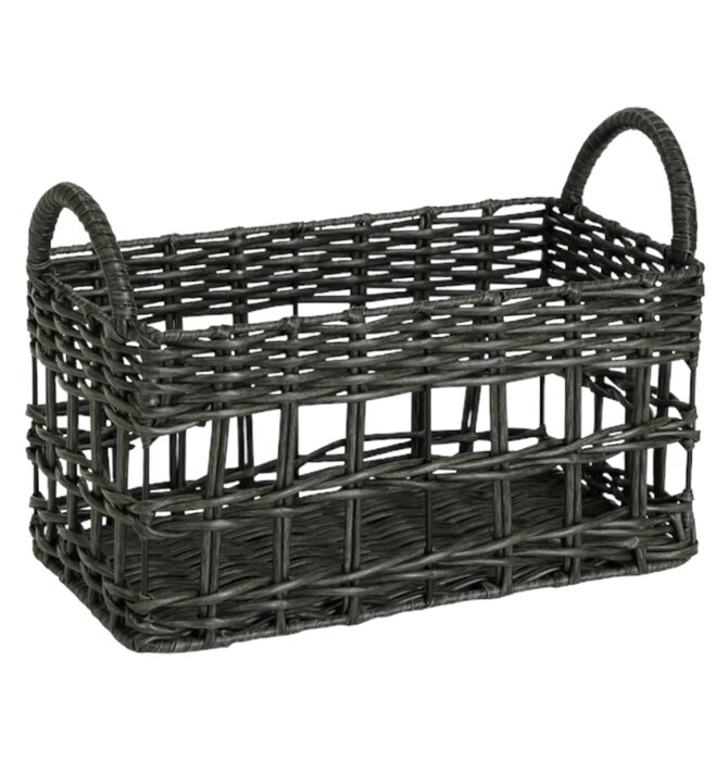 Basket | Handle Rectangular | Graphite