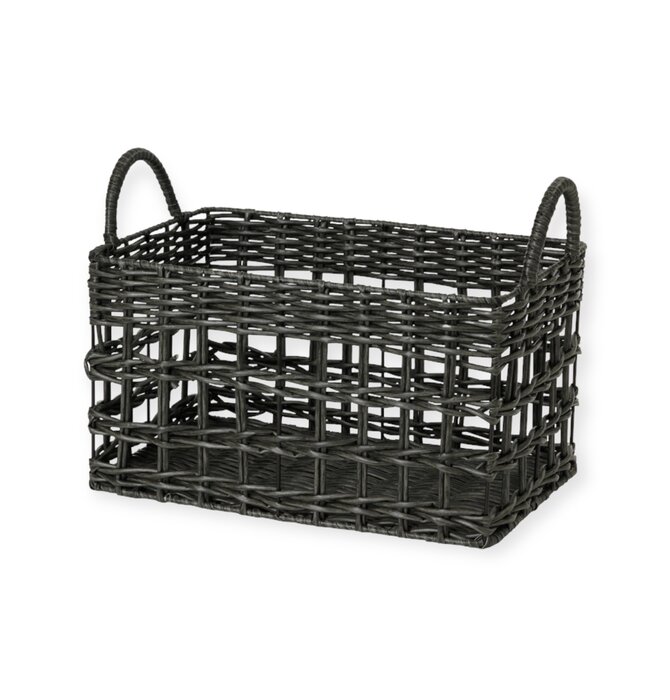 Basket | Handle Rectangular | Graphite