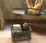 Basket | Handle Rectangular | Graphite